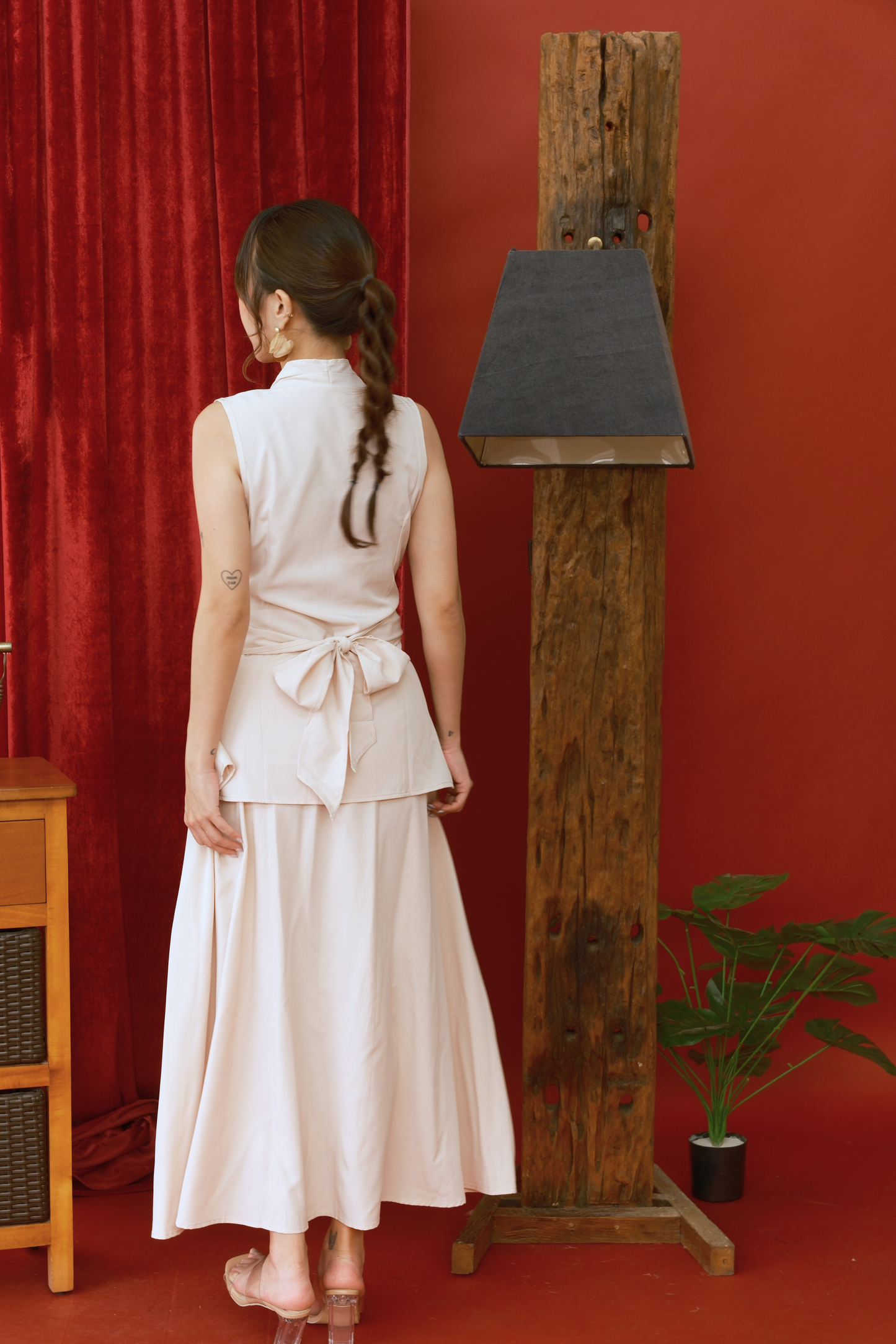 Serene Drape Halter Two-Piece Set (In-Stock)