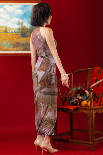 Lilac Dusk Cheongsam Dress