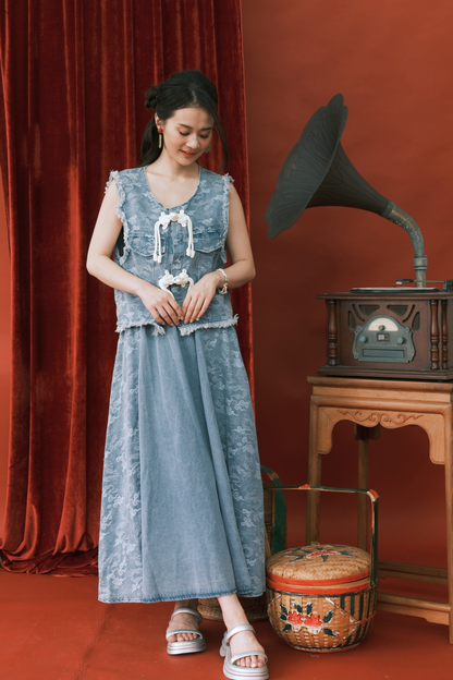 Azure Lace Two-Piece Set