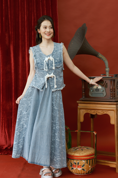 Azure Lace Two-Piece Set