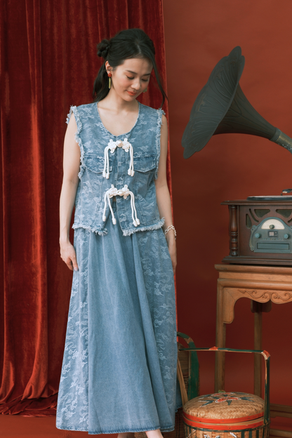 Azure Lace Two-Piece Set