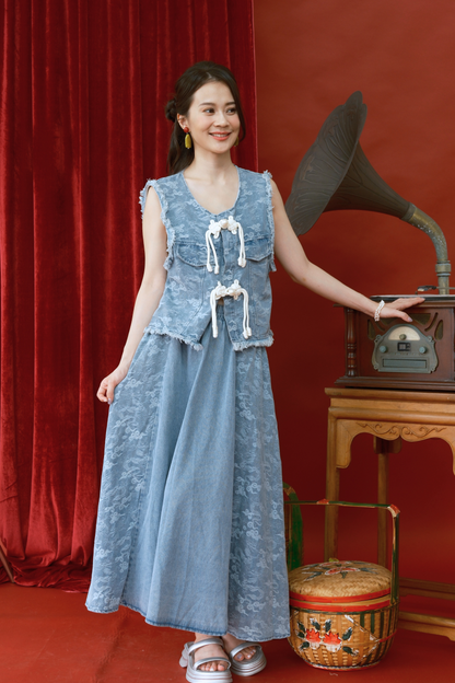 Azure Lace Two-Piece Set