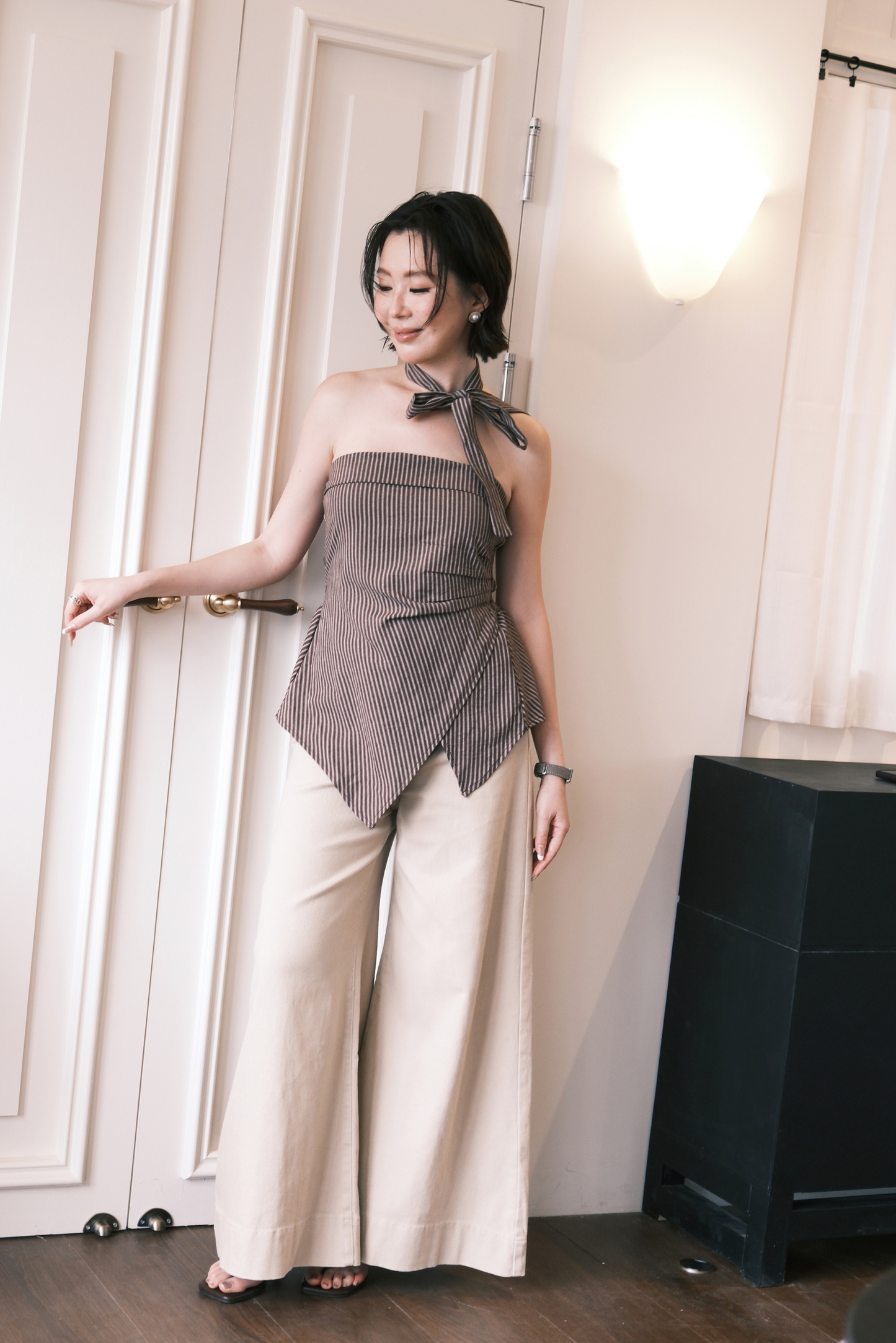 Capri Scarf Top in Coffee