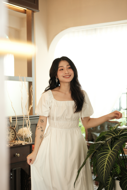 Isla Puff-Sleeve Maxi Dress