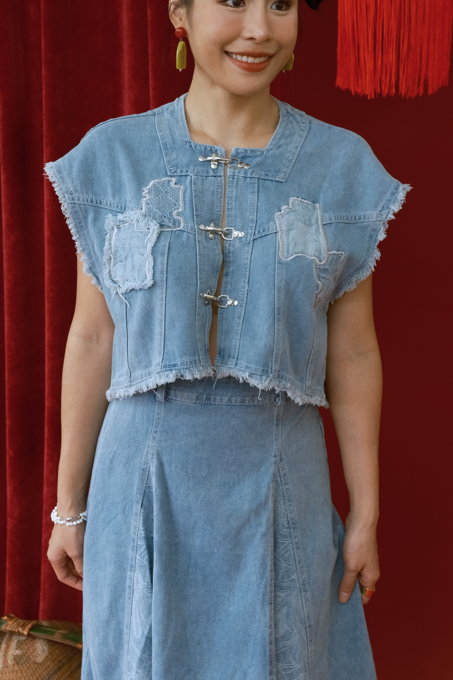 Marais Washed Denim Two-Piece Set