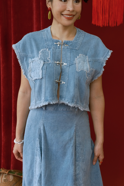 Marais Washed Denim Two-Piece Set