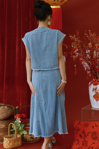 Marais Washed Denim Two-Piece Set