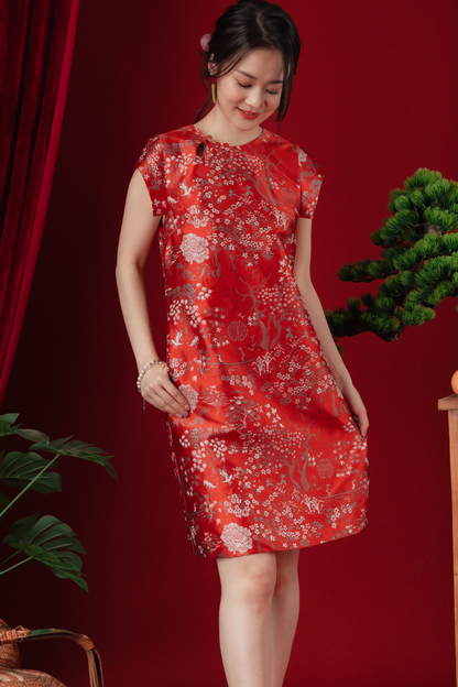 Celina Imperial Jacquard Bloom Dress