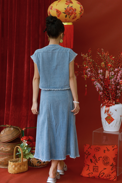 Marais Washed Denim Two-Piece Set