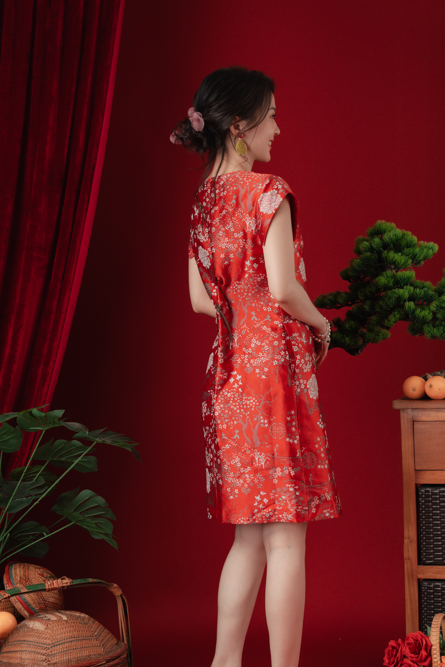 Celina Imperial Jacquard Bloom Dress