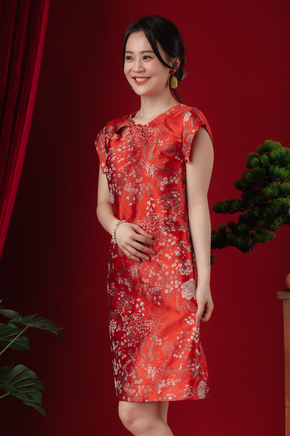 Celina Imperial Jacquard Bloom Dress