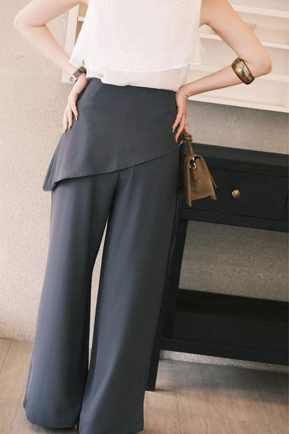 Sloane Wide-Leg Pants in Grey