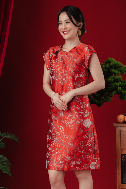Celina Imperial Jacquard Bloom Dress