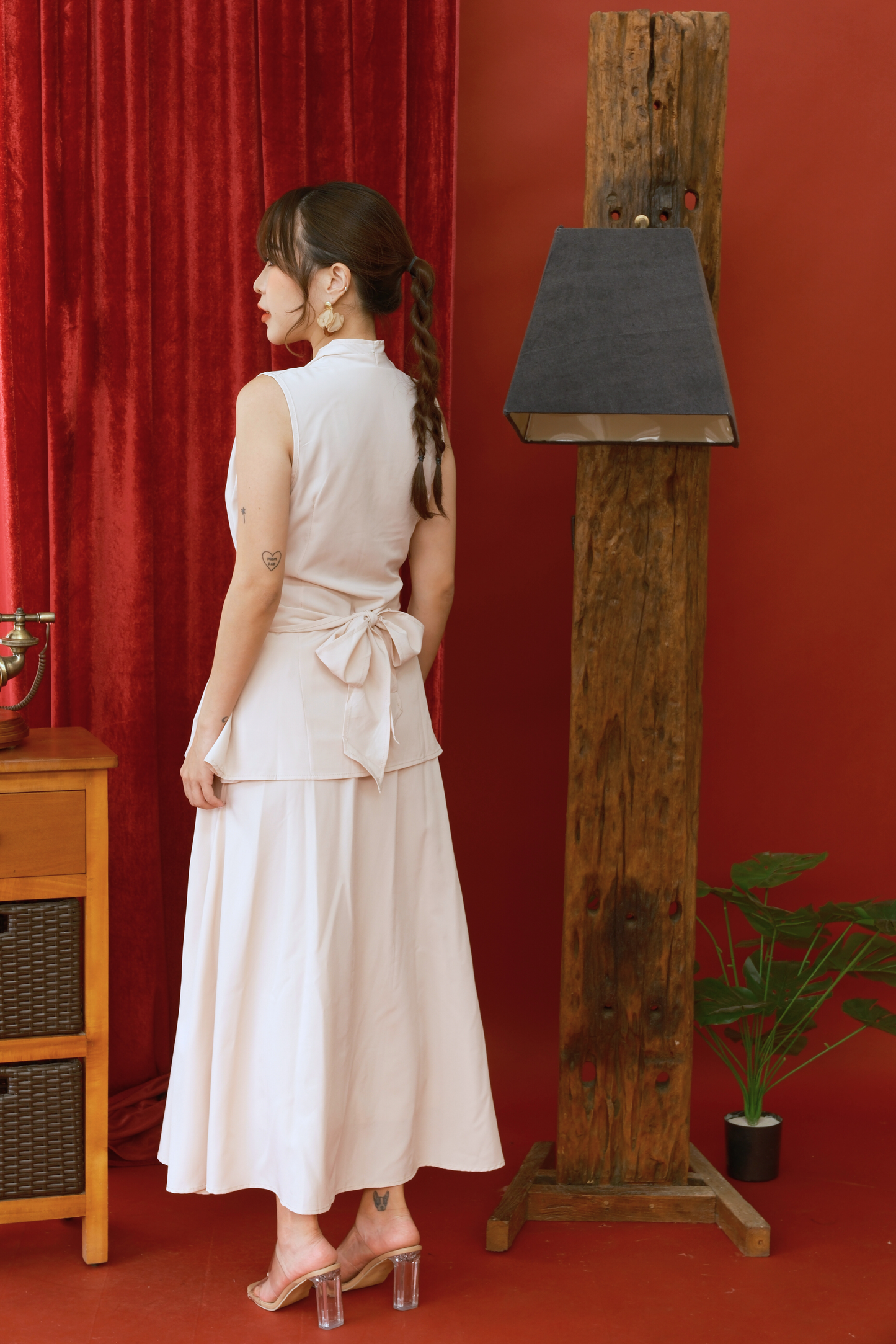 Serene Drape Halter Two-Piece Set (In-Stock)