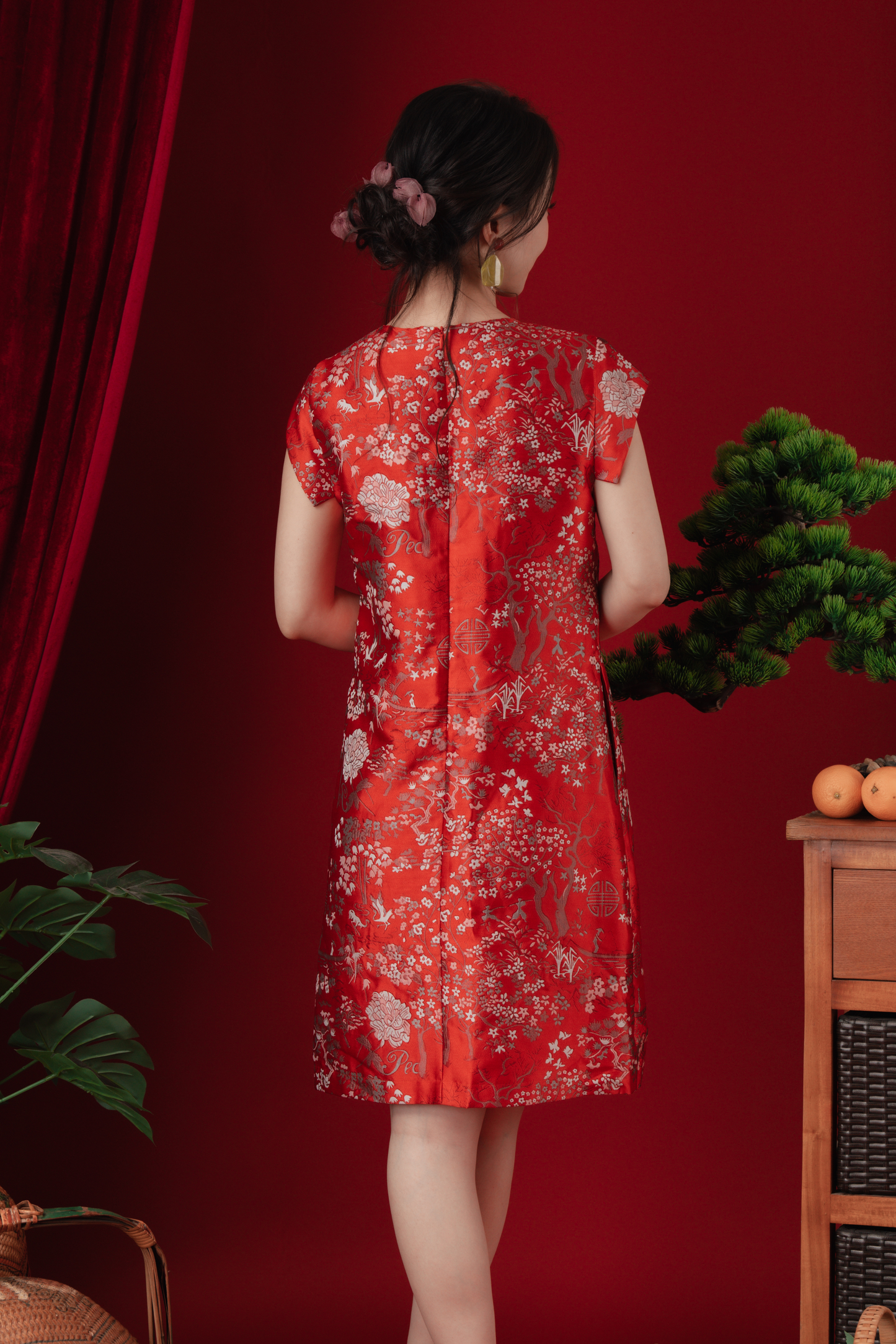 Celina Imperial Jacquard Bloom Dress