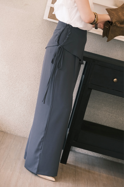Sloane Wide-Leg Pants in Grey