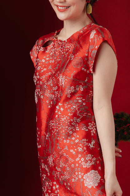 Celina Imperial Jacquard Bloom Dress