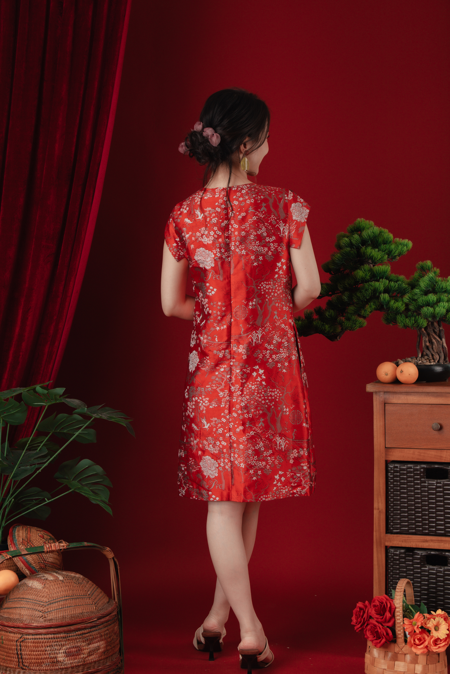 Celina Imperial Jacquard Bloom Dress