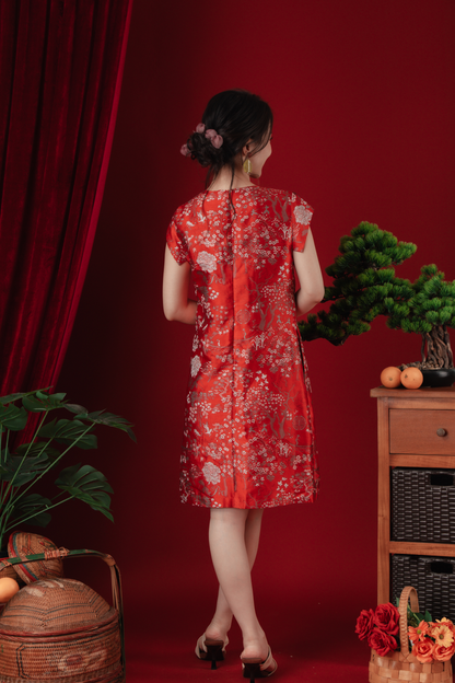 Celina Imperial Jacquard Bloom Dress