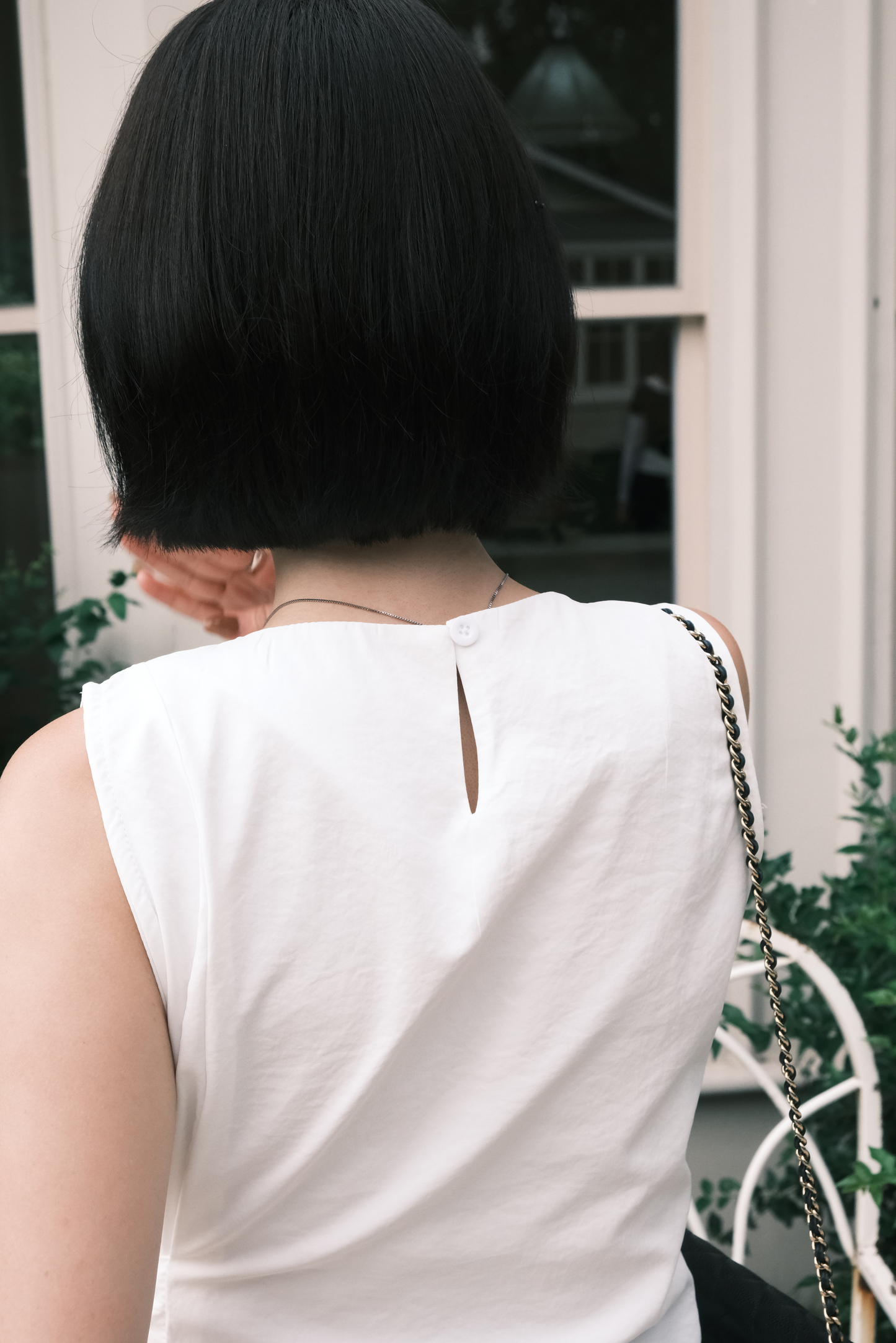 Arden Side-Tie Draped Top in White