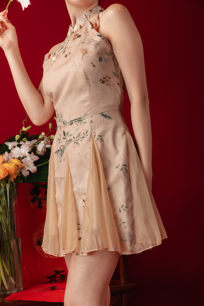 Dawn Petal Halterneck Cheongsam Dress (In-Stock)