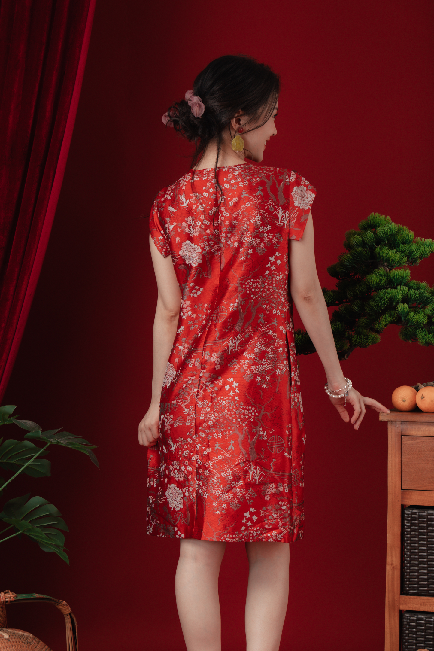 Celina Imperial Jacquard Bloom Dress
