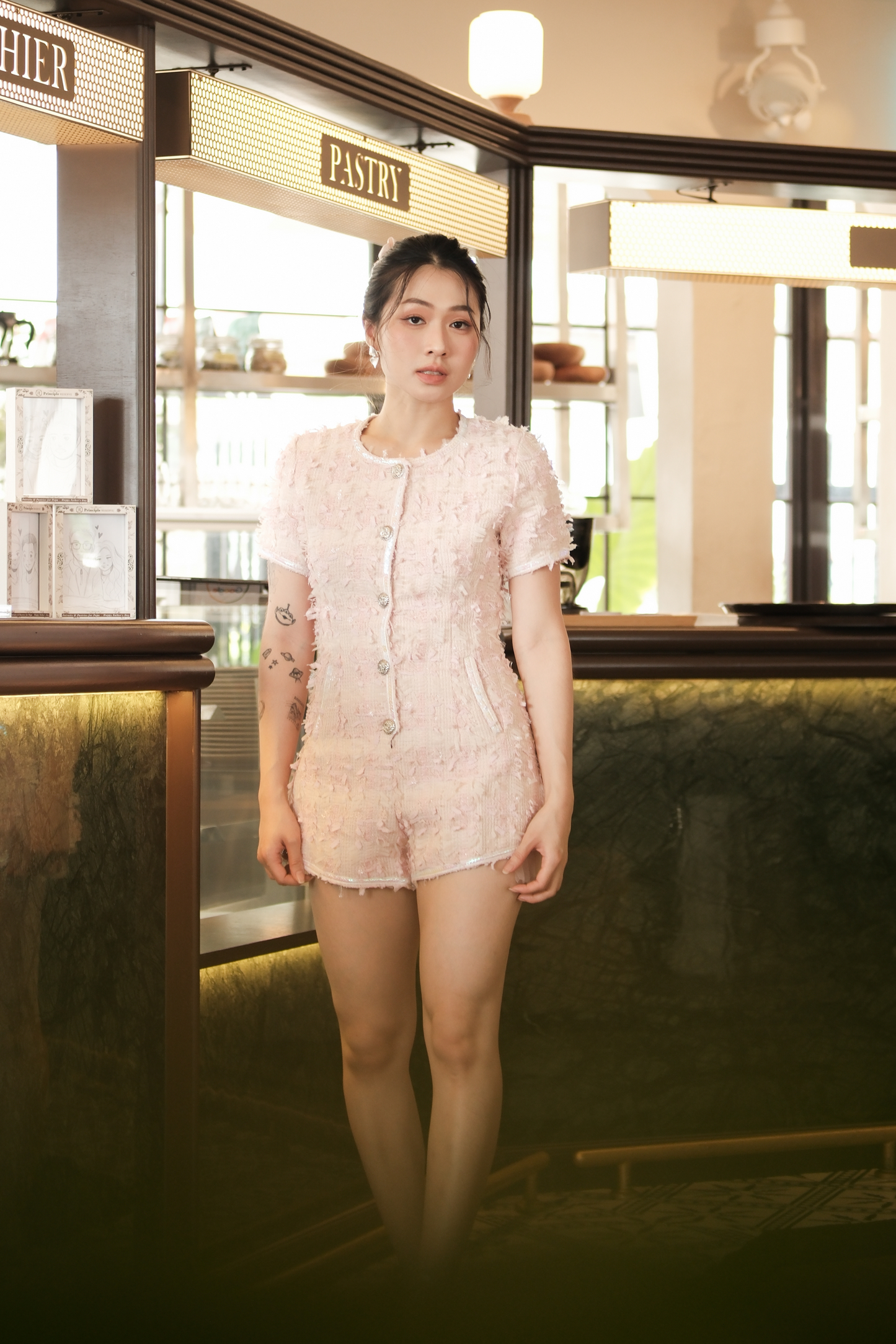 Chérie Tweed Romper