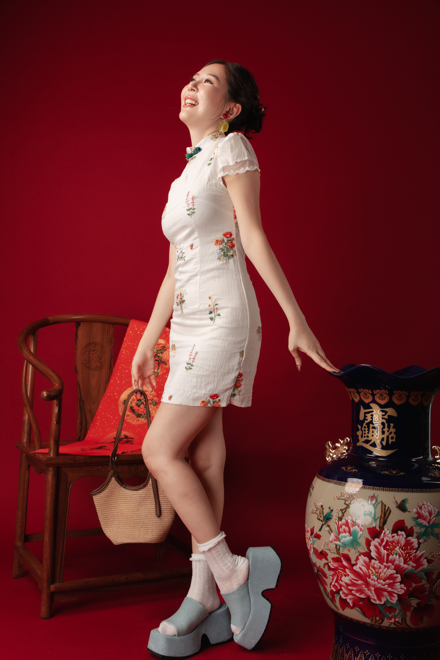 Ivy Garden Embroidered Cheongsam Dress (In-Stock)
