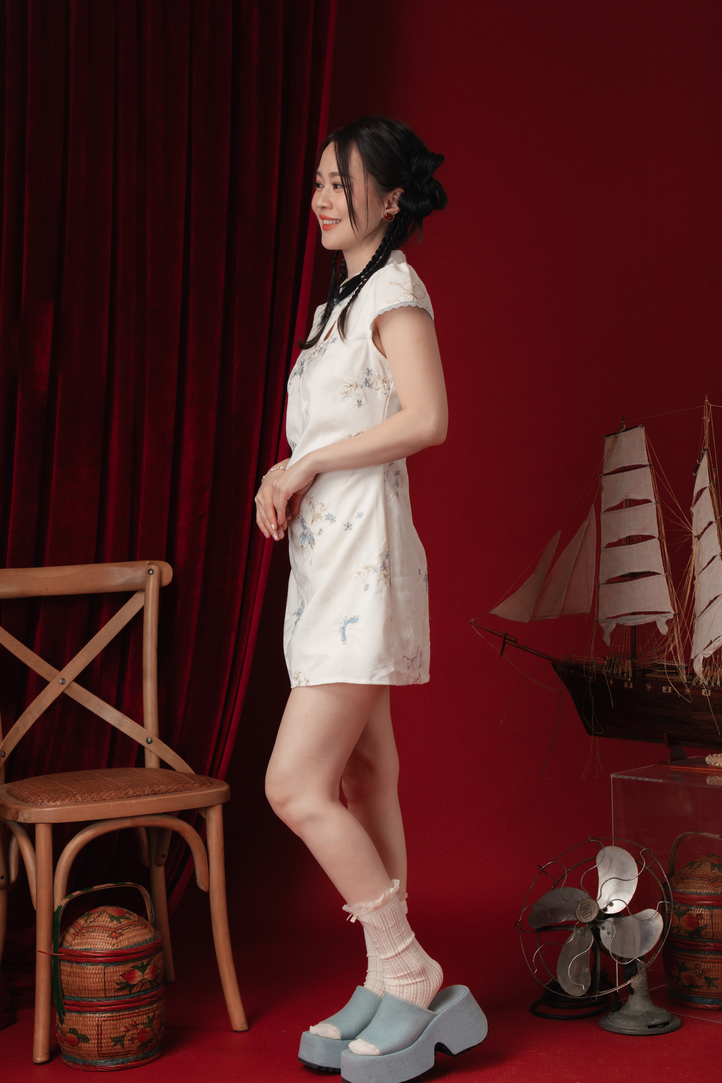 Mira Blossom Petite Cheongsam Dress (In-Stock)