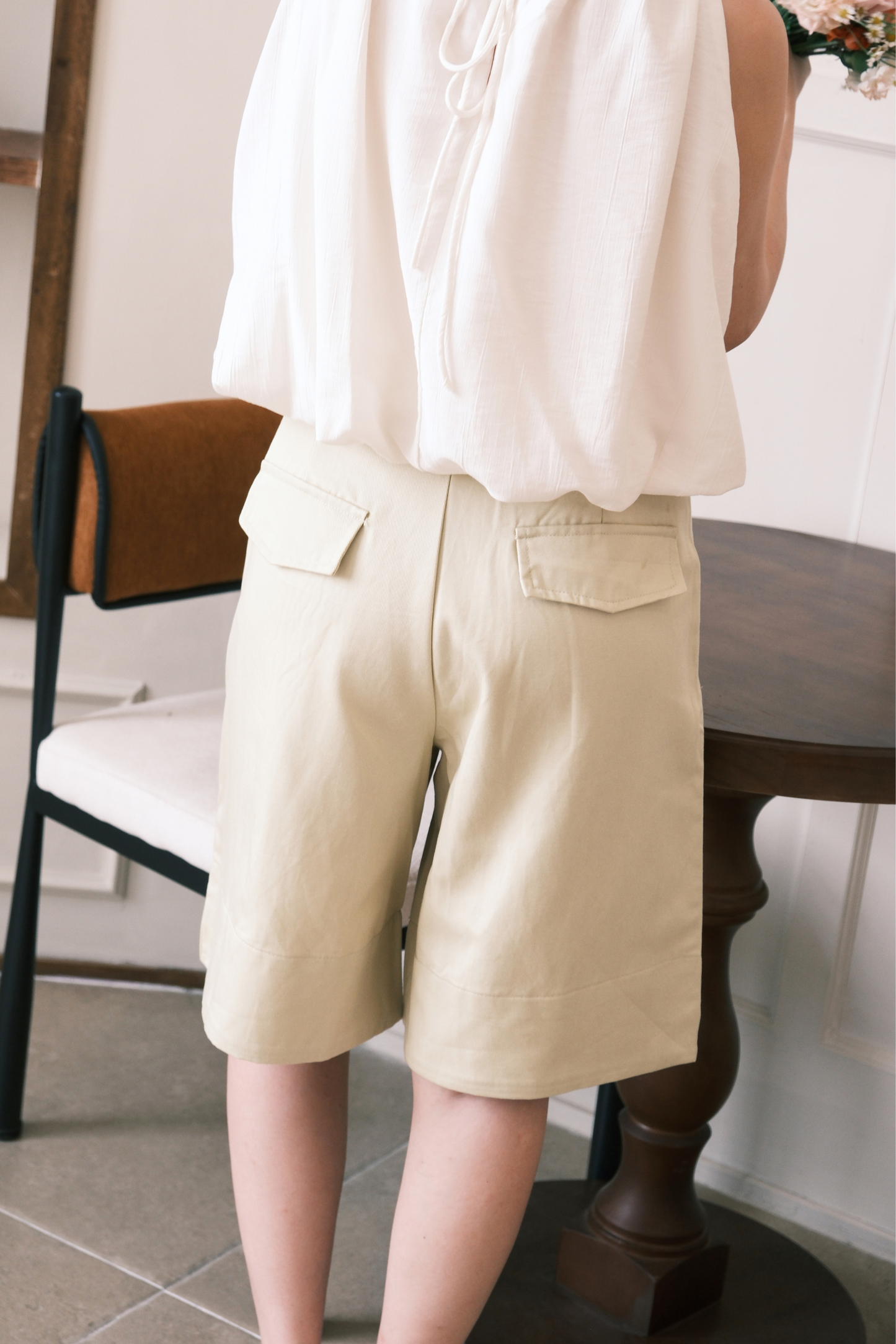 Aurelia Bermuda Shorts in Yellow