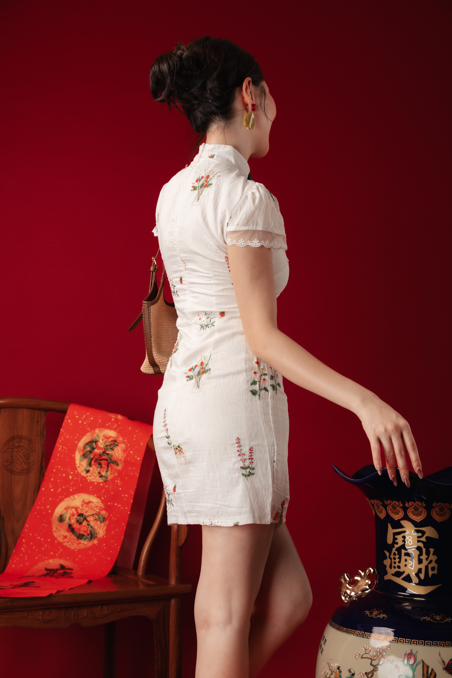 Ivy Garden Embroidered Cheongsam Dress (In-Stock)