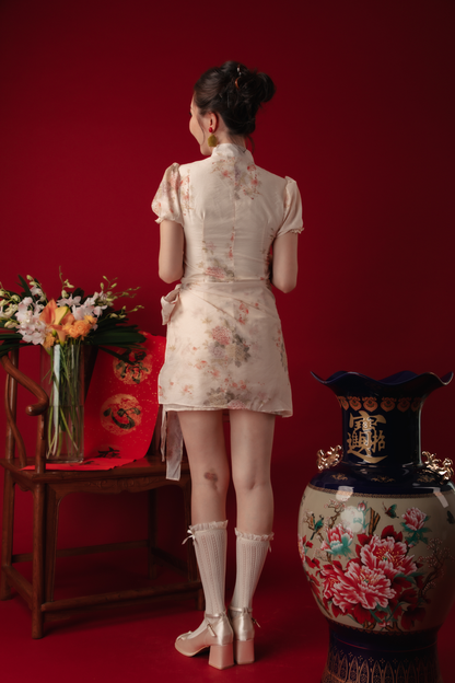 Amelie Blossom Wrap Cheongsam Dress (In-Stock)