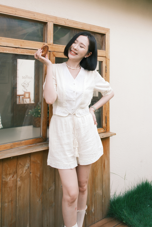 Lucie Vintage Embroidered Twinset