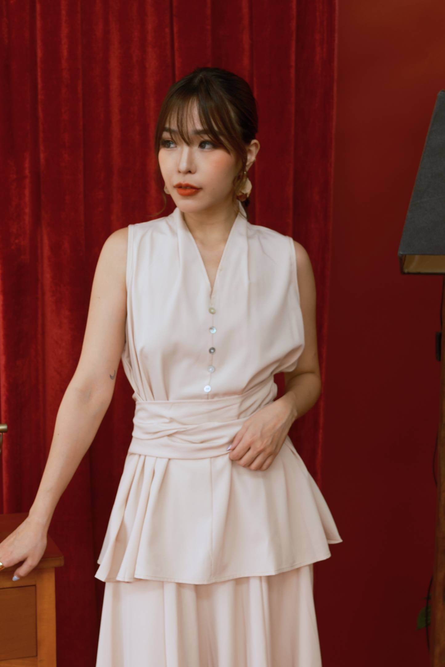 Serene Drape Halter Two-Piece Set (In-Stock)