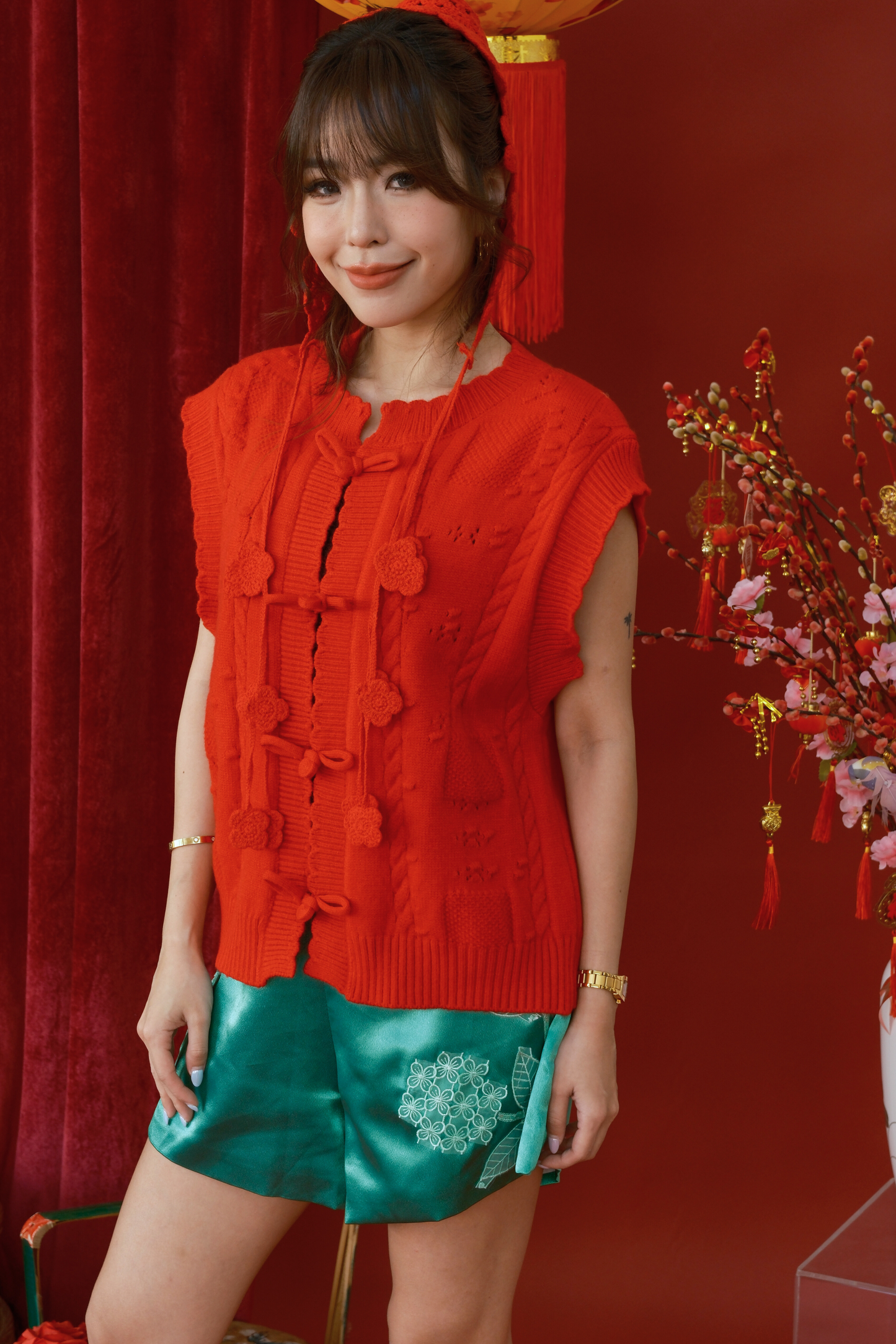 Crimson Knot Heritage Knit Vest (In-Stock)