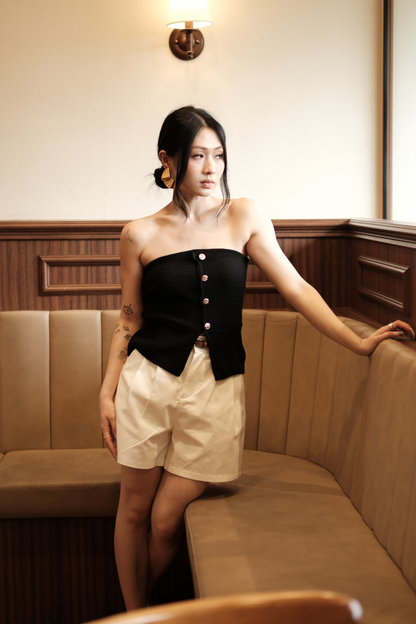 Cleo Tailored Bermuda Shorts in White
