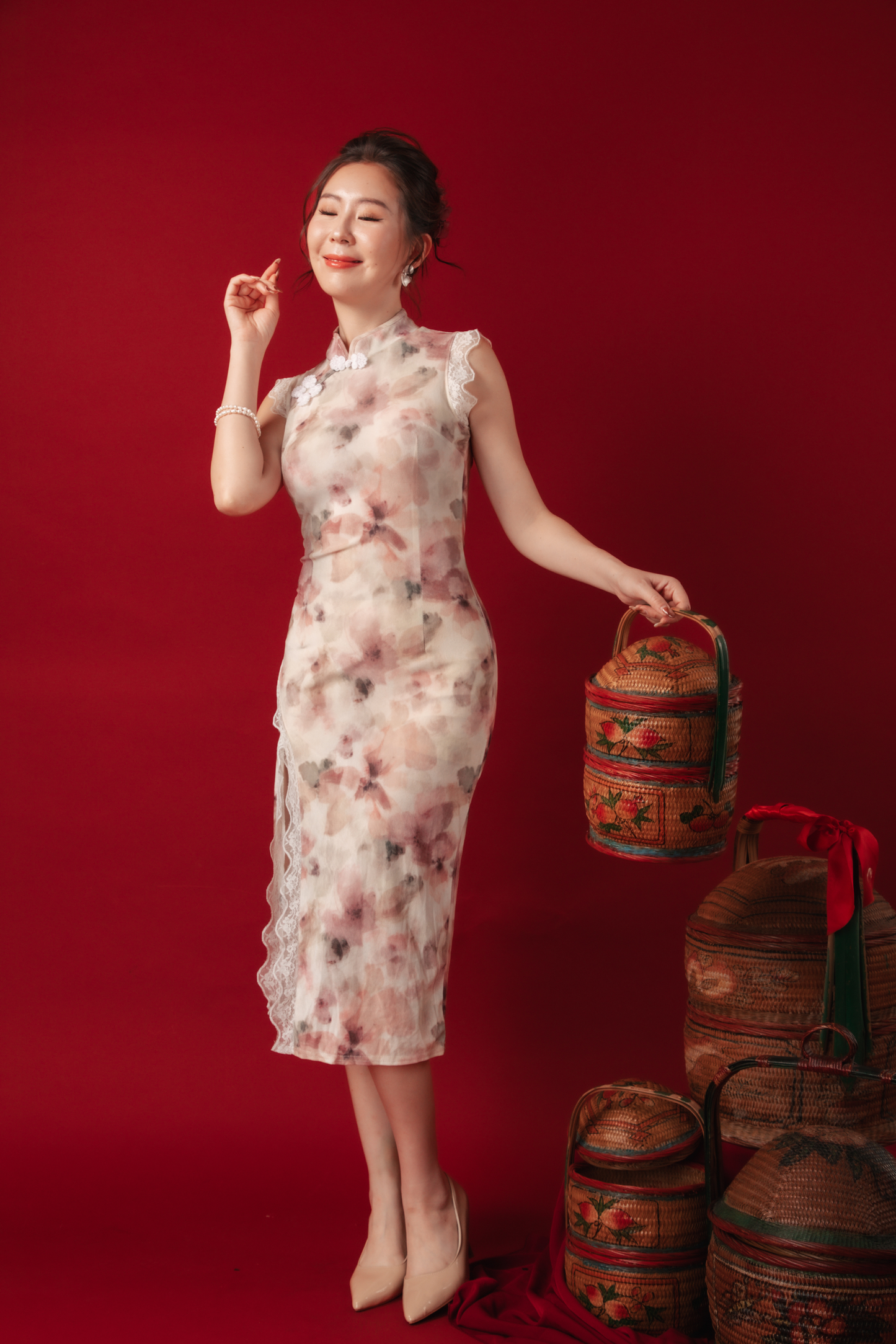 Roselle Bloom Cheongsam Dress
