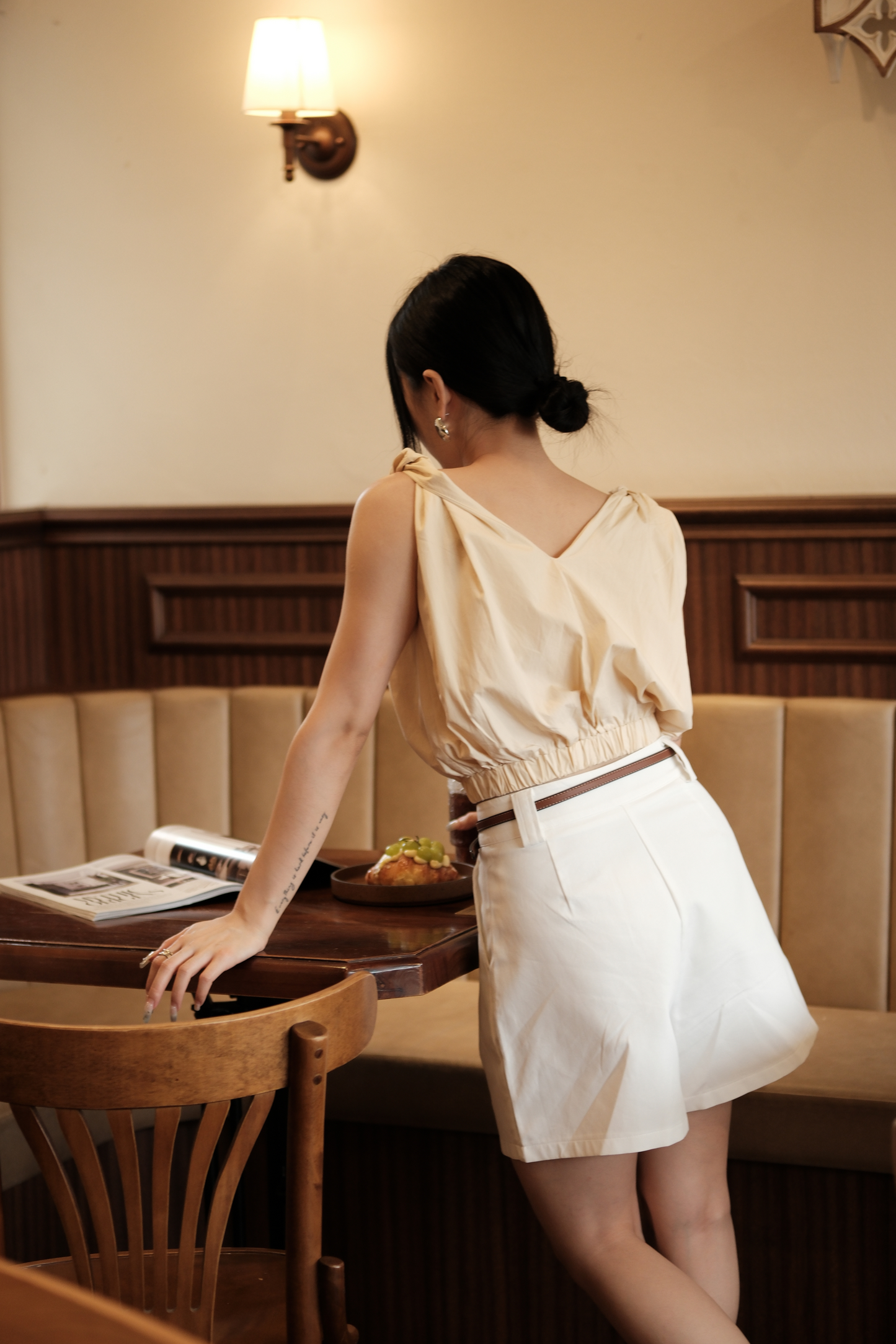 Cleo Tailored Bermuda Shorts in White