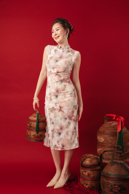 Roselle Bloom Cheongsam Dress