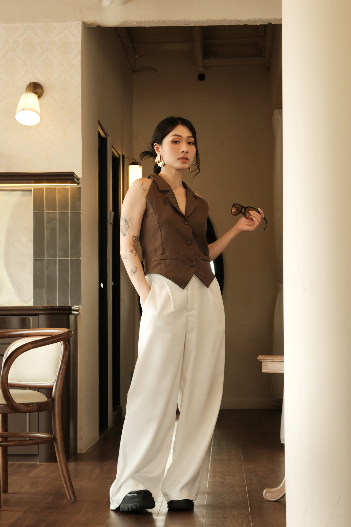 Camille Tailored Vest Top