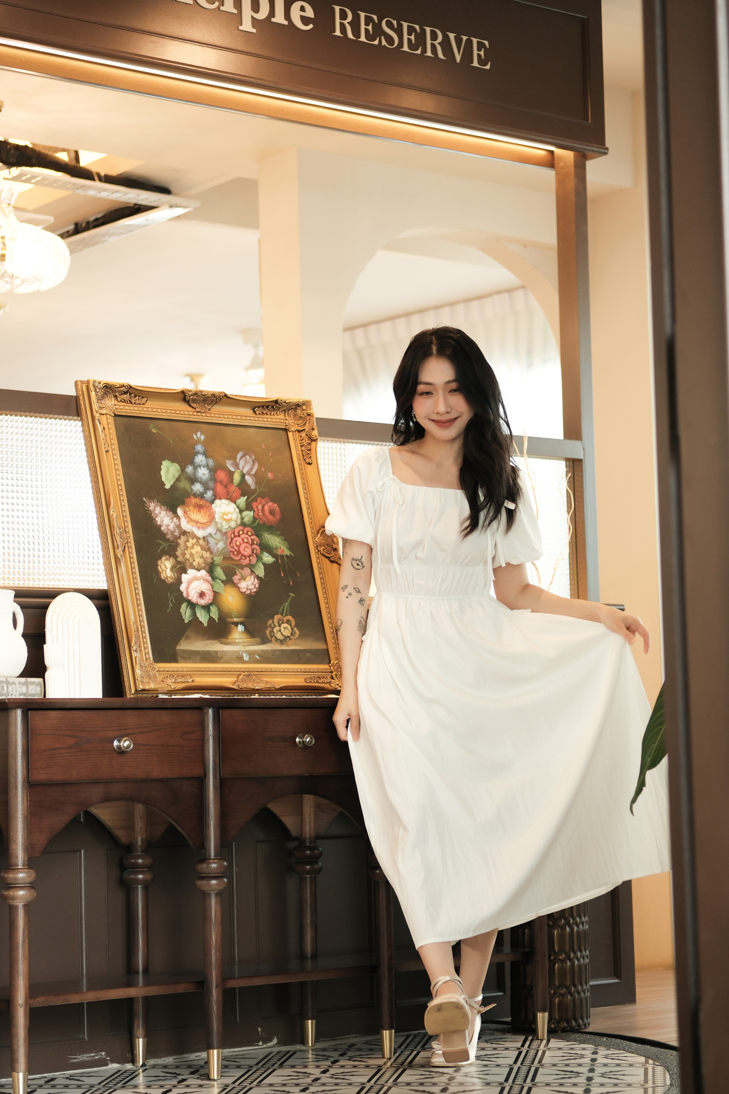 Isla Puff-Sleeve Maxi Dress