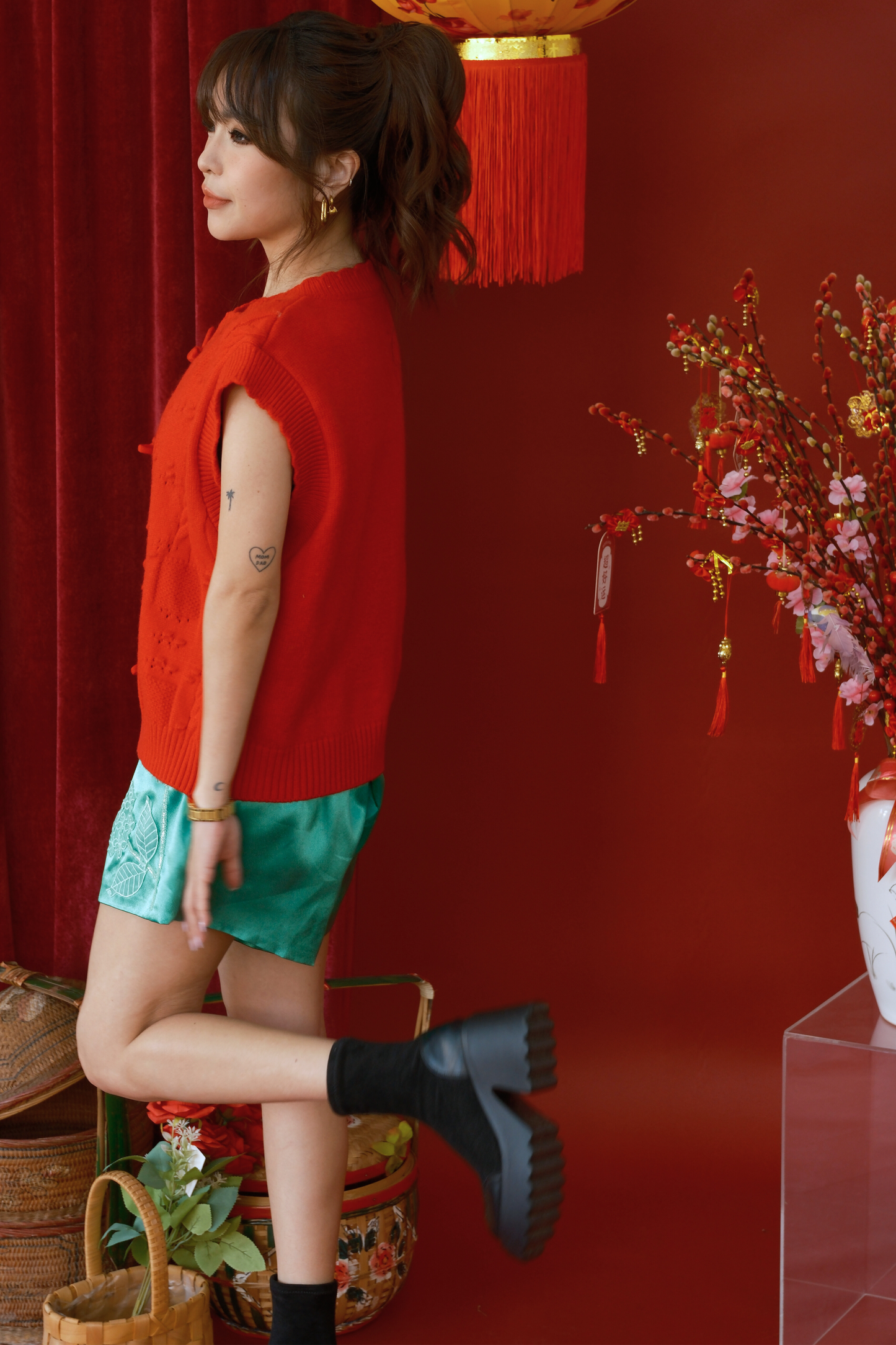 Crimson Knot Heritage Knit Vest (In-Stock)