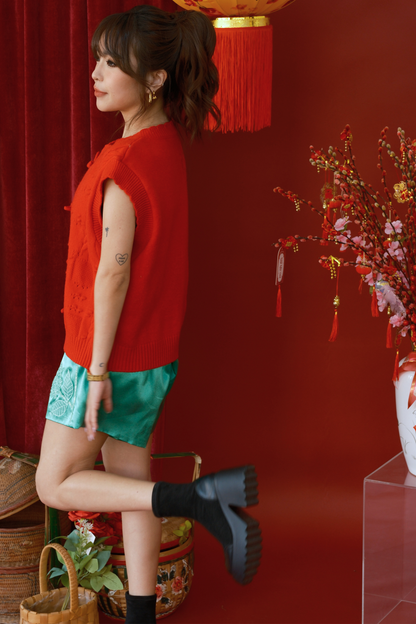 Crimson Knot Heritage Knit Vest (In-Stock)