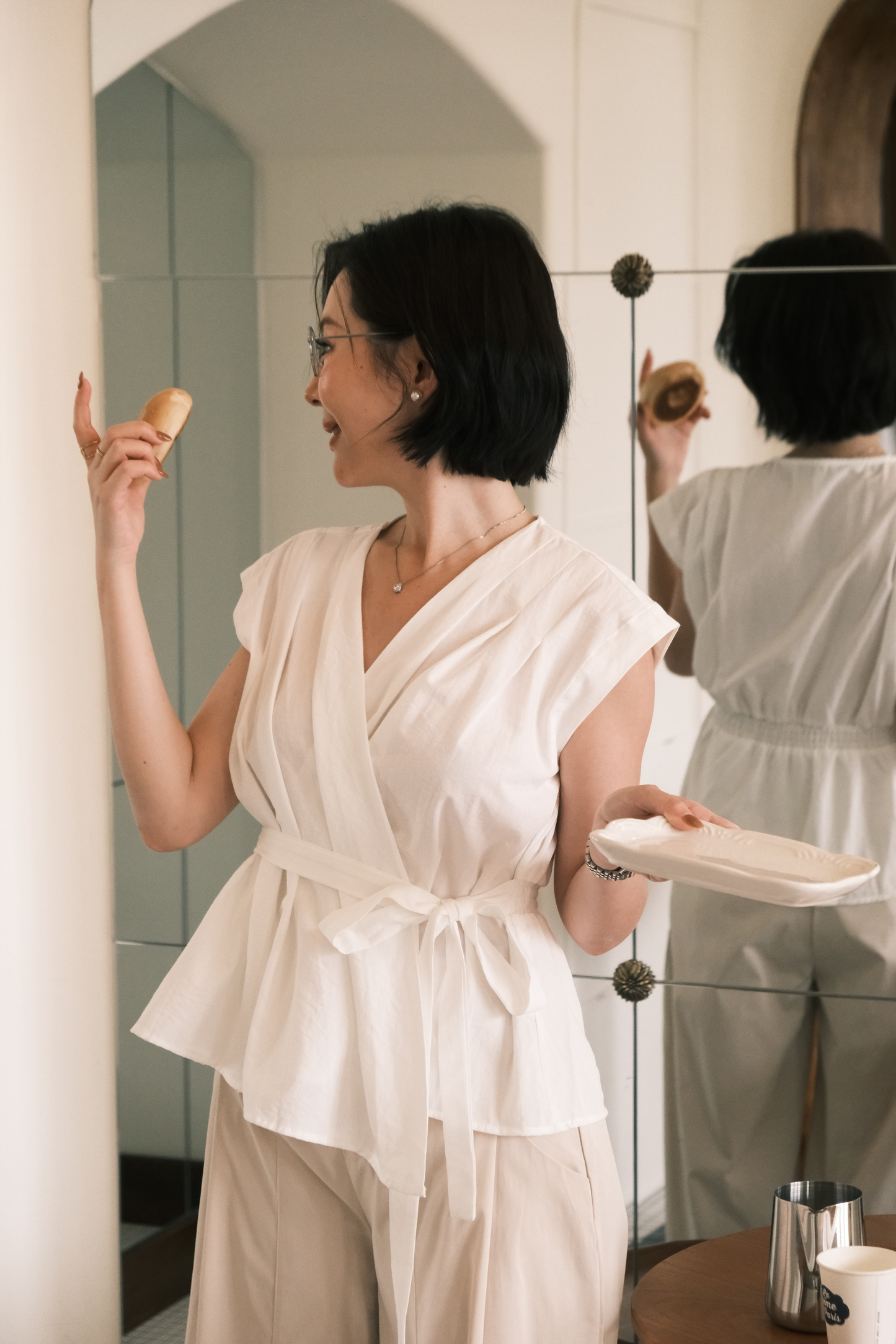 Luna Waist-Tie Blouse