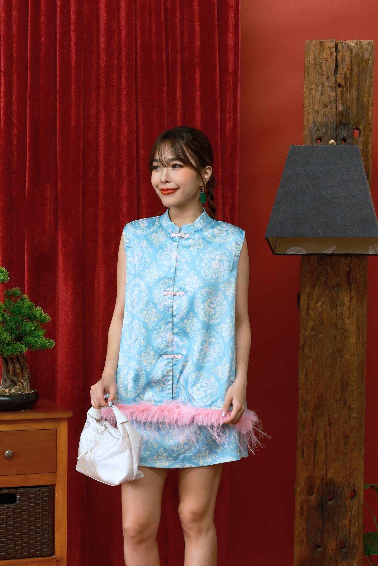 Floral Fringe Vest Ensemble