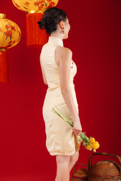 Aurora Gold Embroidered Cheongsam Dress (In-Stock)