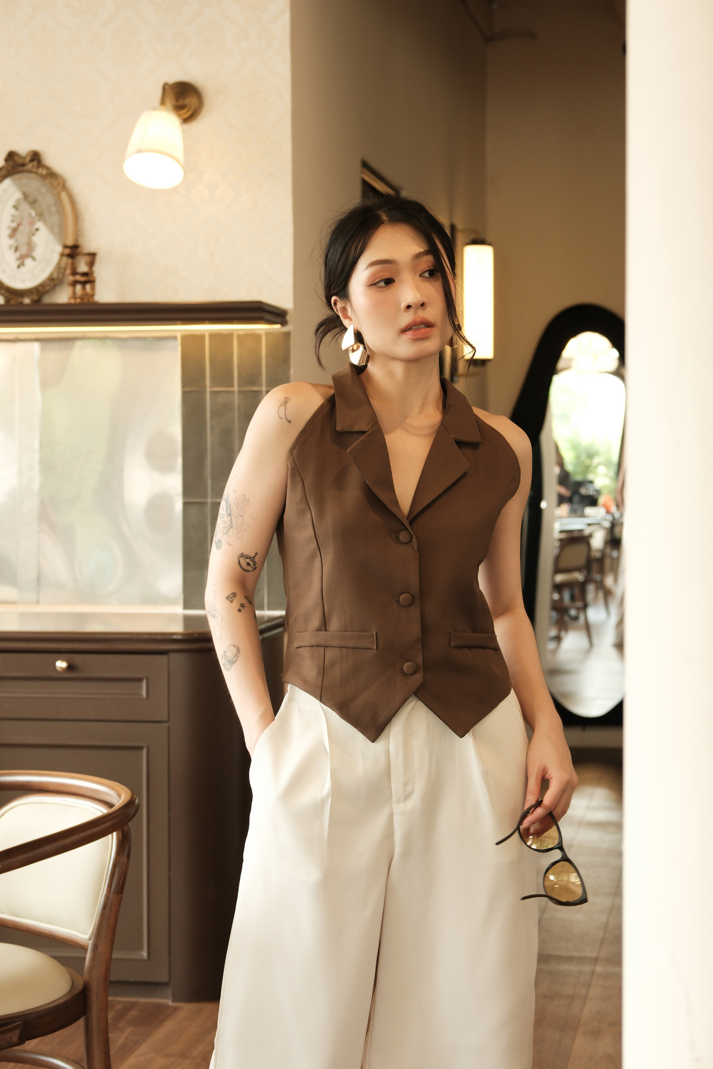 Camille Tailored Vest Top