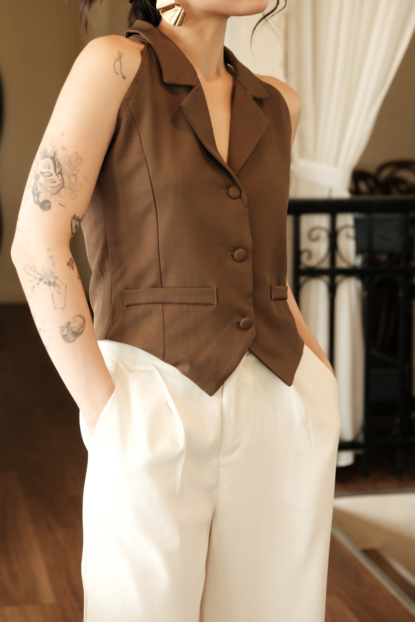 Camille Tailored Vest Top