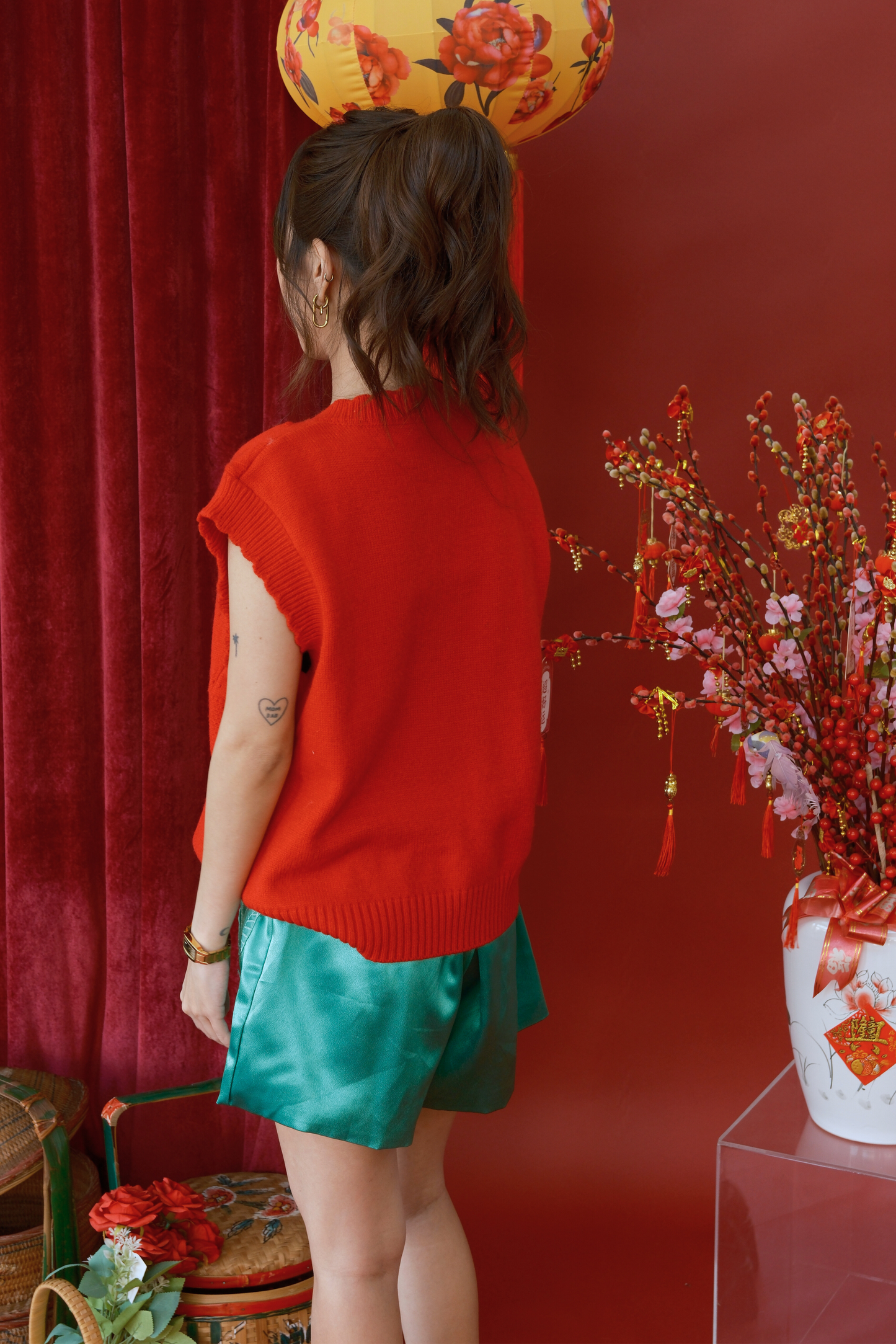 Crimson Knot Heritage Knit Vest (In-Stock)