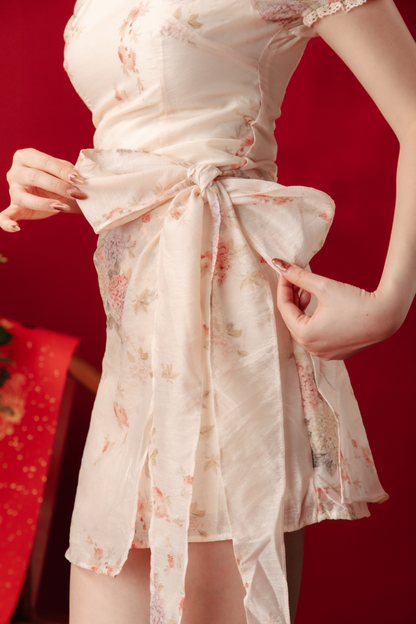 Amelie Blossom Wrap Cheongsam Dress (In-Stock)